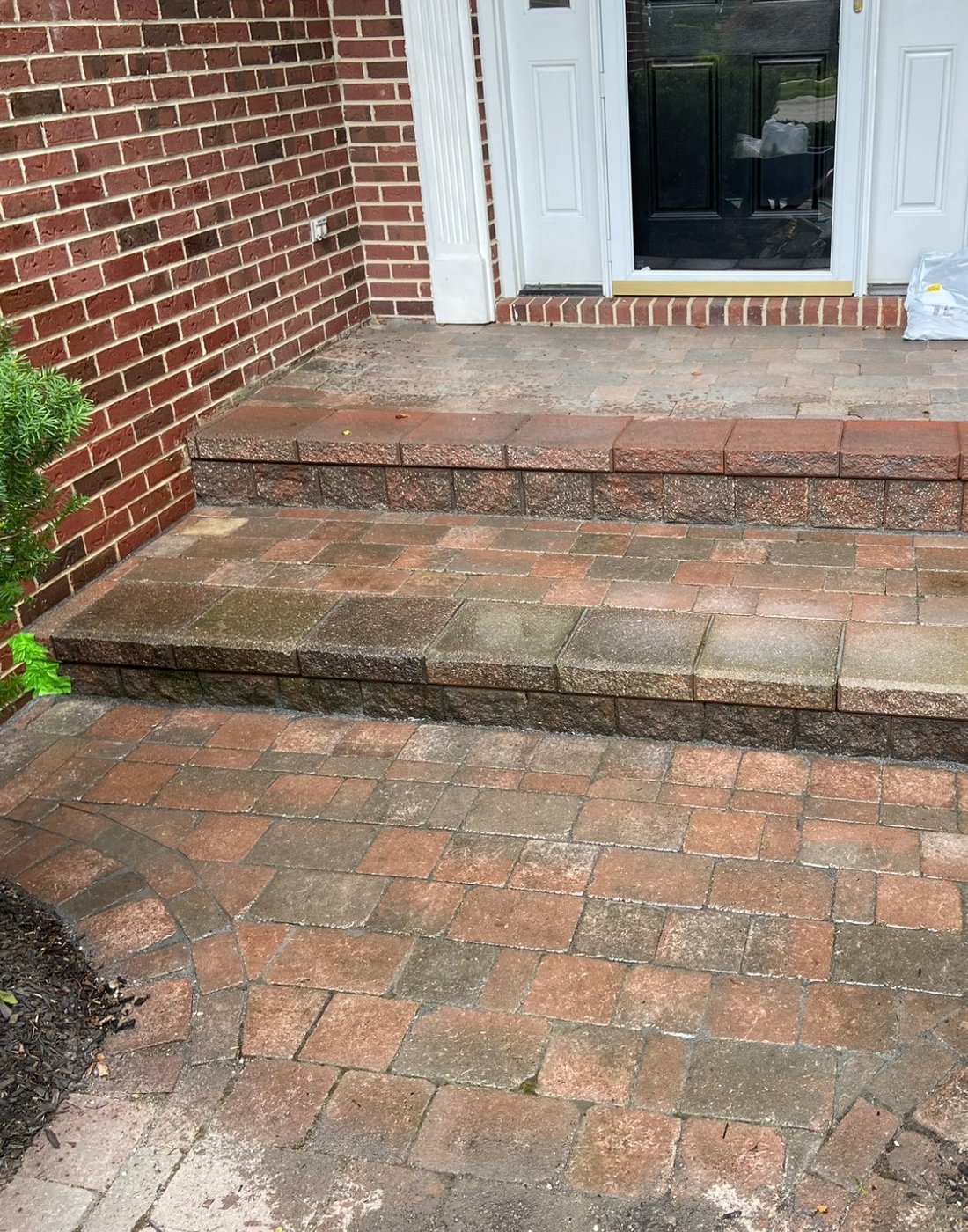 Re-set patio steps, level and stable